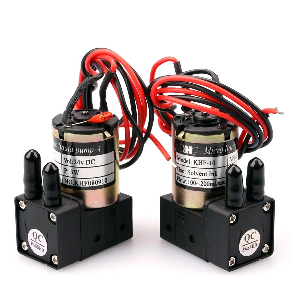 American DTF Supply suction pump replacement for DTF printers, showing the compact black suction pump with hoses attached.