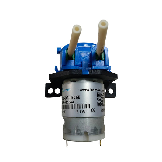 White ink pump from American DTF Supply used for printing, shown in a close-up image of the pump component.