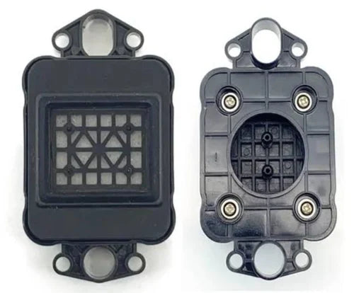 XP600 cap seal from American DTF Supply, close-up of a black plastic cap top for ink cartridge sealing.